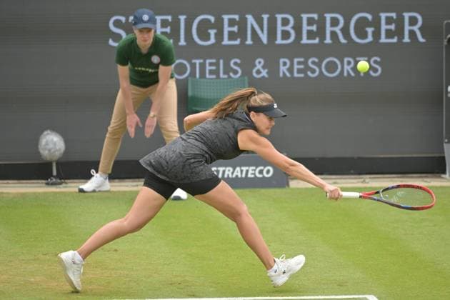28 06 2023, xbrx, tennis bad homburg open wta 250, emspor, v l rodina, evgeniya, plays the ball, focused, concentrated bad homburg