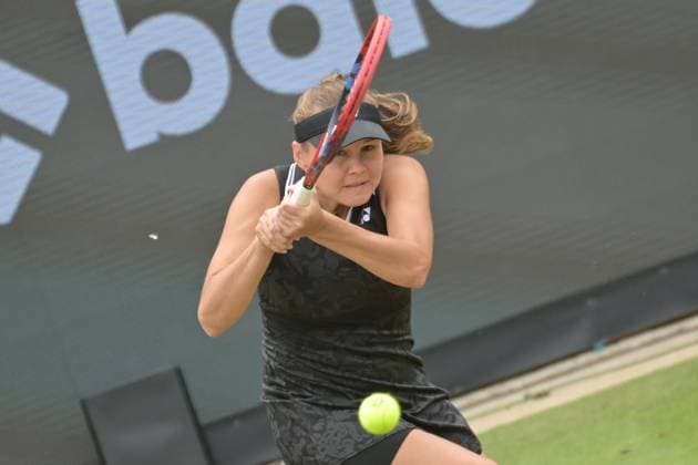 28 06 2023, xbrx, tennis bad homburg open wta 250, emspor, v l rodina, evgeniya, plays the ball, focused, concentrated bad homburg