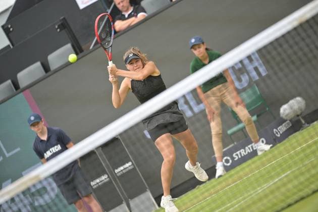 28 06 2023, xbrx, tennis bad homburg open wta 250, emspor, v l rodina, evgeniya, plays the ball, focused, concentrated bad homburg
