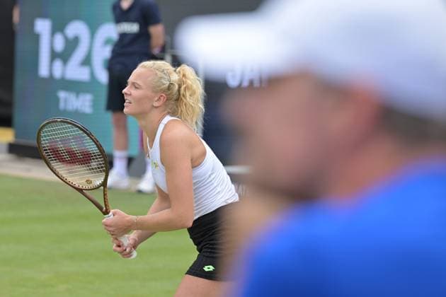 28 06 2023, xbrx, tennis Bad Homburg Open WTA 250, emspor, v l Siniakova, Katerina CZE , focused, focused Bad Homburg