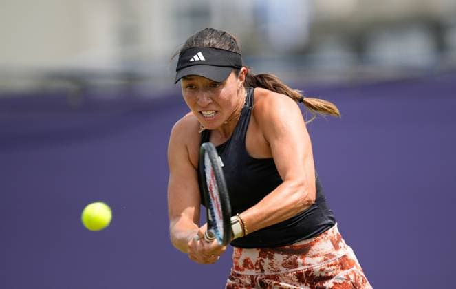 Mandatory Credit: Photo by Dave Shopland Shutterstock (13984799au) USA s Jessica Pegula in 2nd round action Rothesay International Eastbourne, Tennis, Day Three, Devonshire Park, Eastbourne, UK - 28 Jun 2023 Rothesay International Eastbourne, Tennis, Day Three, Devonshire Park, Eastbourne, UK - 28 Jun 2023 Copyright: xDavexShopland Shutterstockx 13984799au