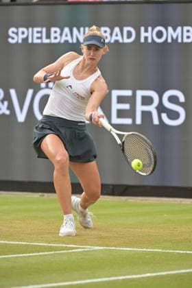 28 06 2023, xbrx, tennis Bad Homburg Open WTA 250, emspor, v l Teichmann, Jil SUI , plays the ball, focused, concentrated Bad Homburg