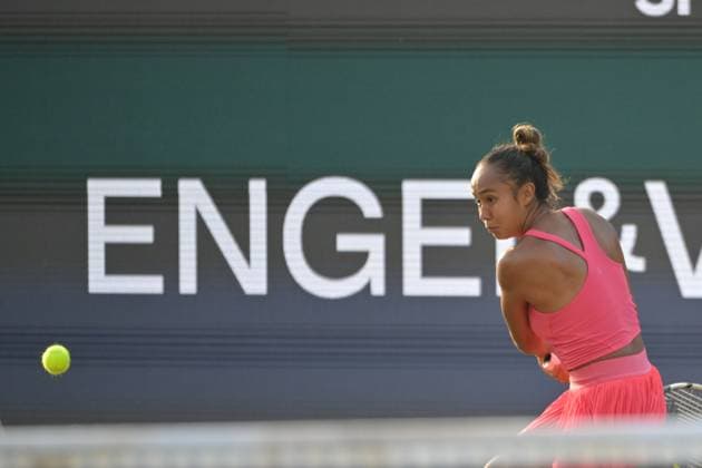 28 06 2023, xbrx, tennis Bad Homburg Open WTA 250, emspor, v l Fernandez, Leylah CAN , plays the ball, focused, concentrated Bad Homburg
