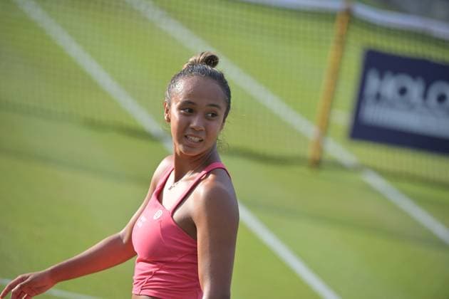 28 06 2023, xbrx, tennis Bad Homburg Open WTA 250, emspor, v l Fernandez, Leylah CAN , smiles, smiles, laughter, smile, focused, focused Bad Homburg