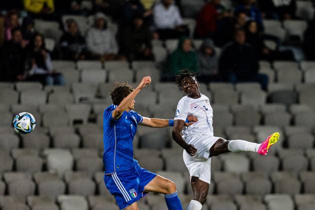 230628 Giorgio Scalvini of Italy and Seedyahmed Tijan Jatta of Norway during the UEFA European Under 21 Championship group stage football match between Italy and Norway on June 28, 2023 in Cluj Napoca Photo Marius Simensen BILDBYRAN COP 238 MM0023 bbeng euro under 21 football fotball fotboll italia norge norway soccer taly u21 u21 em uefa european under 21 championship  Copyright: MARIUSxSIMENSEN BB230628BB204