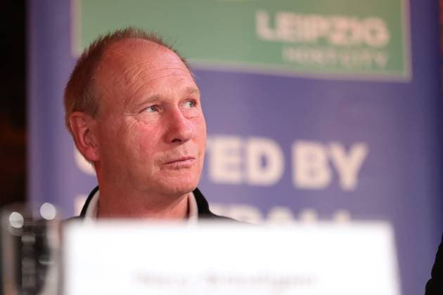 Tourism breakfast EURO 2024, Leipzig venue, 28 06 2023 Perry Braeutigam RB Leipzig, Rasenballsport, club representative at the 222 Tourism breakfast on 28 06 2023 in the Moritzbastei Leipzig on the subject of kick-off EURO 2024 Where is the venue Leipzig one year before the football EM Copyright: xBEAUTIFULxSPORTS JanxKaeferx
