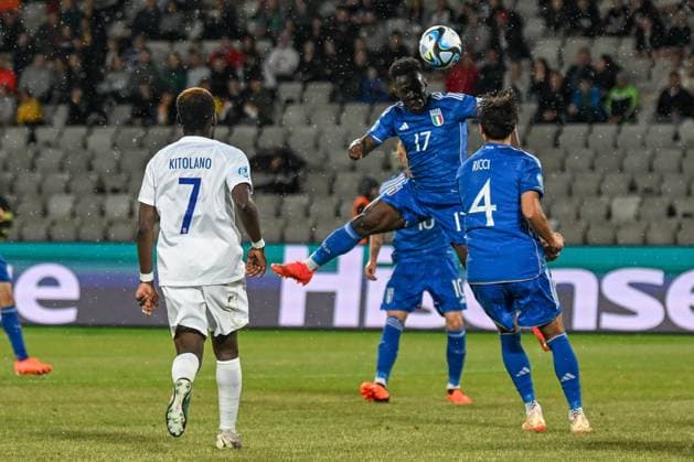 Italy U21, U 21 ¢& x80;& x99;s Wilfried Gnonto during the third qualifying round UEFA European Under-21 Championship 2023 soccer match Italy U21 vs. Norway U21 at the Cluj Arena stadium in Cluj Napoca, Romania, 28nd of June 2023  Copyright: xVinnyxOrlando IPAxSportx xipa-agx xIPAxSportx 0 IPA_IPA38936378