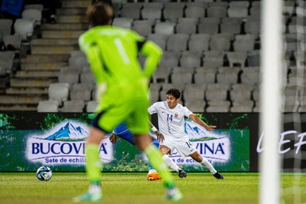 230628 Osame Sahraoui of Norway during the UEFA European Under 21 Championship group stage football match between Italy and Norway on June 28, 2023 in Cluj Napoca Photo Marius Simensen BILDBYRAN COP 238 MM0023 bbeng euro under 21 football fotball fotboll italia norge norway soccer taly u21 u21 em uefa european under 21 championship  Copyright: MARIUSxSIMENSEN BB230628BB318