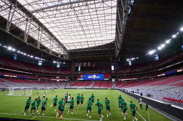 RECORD DATE NOT STATED 2023 CONCACAF Mexico Training Players during the training of Mexico (Mexican national team, Nationalteam prior to the game of the CONCACAF Gold Cup 2023 against Haiti in Group B, at State Farm Stadium, on June 28, 2023. <br><br> Jugadores durante el Entrenamiento de Mexico (Seleccion Nacional Mexicana) previo al partido de la Copa Oro de la CONCACAF 2023 contra Haiti en el Grupo B, en el Estadio State Farm, el 28 de Junio de 2023. PHOENIX ARIZONA ESTADOS UNIDOS  Copyright: xJorgexMartinezx 20230628203147_CGC_23_GB_MEX_TRAI_MEXICO9