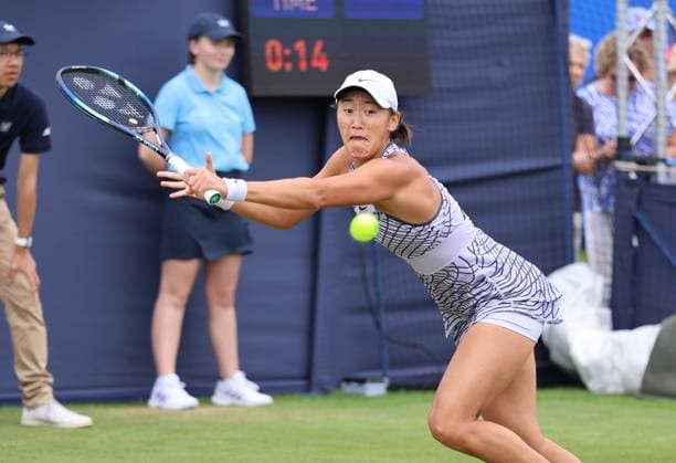TENNIS - WTA, Tennis Damen Rothesay International EASTBOURNE,ENGLAND,28.JUN.23 - TENNIS - WTA Tour, Rothesay International. Image shows Wang Xiyu (CHN).  GEPAxpictures xAlanxGrieves