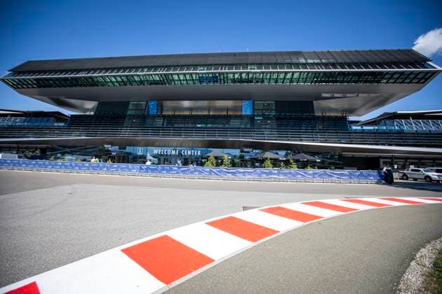FORMULA 1 - GP of Austria 2023 SPIELBERG,AUSTRIA,29.JUN.23 - MOTORSPORTS, FORMULA 1 - Grand Prix of Austria, Red Bull Ring, preview. Image shows the welcome center.  GEPAxpictures xWolfgangxJannach