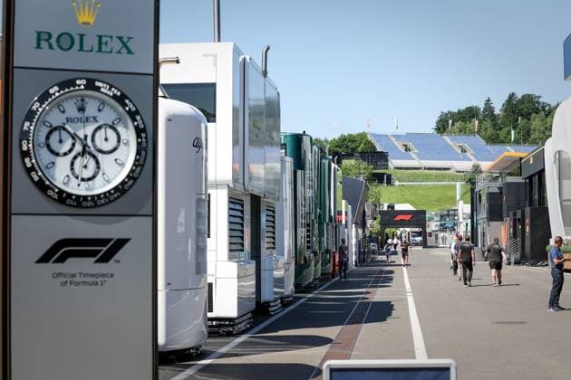 FORMULA 1 - GP of Austria 2023 SPIELBERG,AUSTRIA,29.JUN.23 - MOTORSPORTS, FORMULA 1 - Grand Prix of Austria, Red Bull Ring, preview. Image shows an overview of the paddock.  GEPAxpictures xManfredxBinder