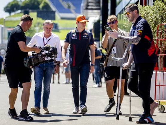 SPIELBERG - Max Verstappen (Red Bull Racing) and manager Raymond Vermeulen during the media day leading up to the Austrian Grand Prix at the Red Bull Ring on June 29, 2023 in Spielberg, Austria. ANP SEM VAN DER WAL F1 Grand Prix of Austria - Previews 2023 xVIxANPxSportx xxANPxIVx 472715753 originalFilename: 472715753.jpg