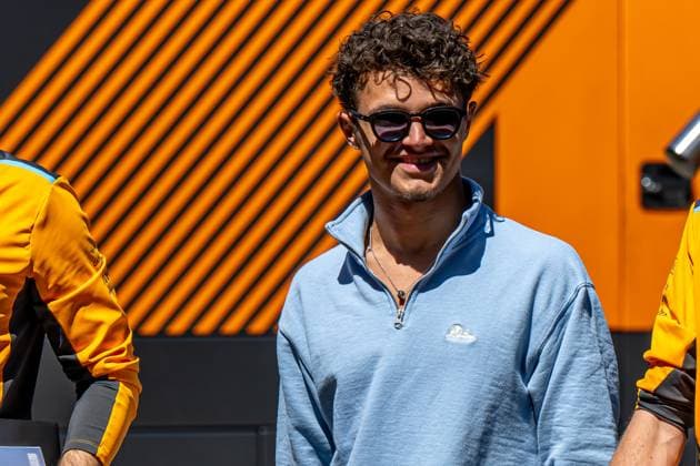 SPIELBERG, AUSTRIA: Lando Norris, racing for the McLaren F1 team during the 2023 Formula 1 Austrian Grand Prix at the Red Bull Ring in Spielberg, Austria