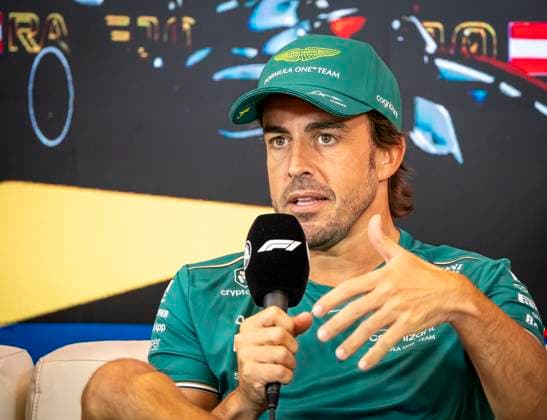 FORMULA 1 - GP of Austria 2023 SPIELBERG,AUSTRIA,29.JUN.23 - MOTORSPORTS, FORMULA 1 - Grand Prix of Austria, Red Bull Ring, preview. Image shows Fernando Alonso (ESP Aston Martin Aramco).  GEPAxpictures xWolfgangxJannach