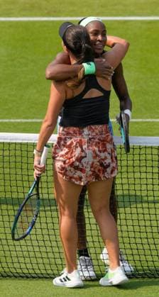 Mandatory Credit: Photo by Dave Shopland Shutterstock (13984800o) USA s Coco Gauff Beats her doubles partner and compatriot Jessica Pegula as she wins Quarter final in straight sets Rothesay International Eastbourne, Tennis, Day Four, Devonshire Park, Eastbourne, UK - 29 Jun 2023 Rothesay International Eastbourne, Tennis, Day Four, Devonshire Park, Eastbourne, UK - 29 Jun 2023 Copyright: xDavexShopland Shutterstockx 13984800o