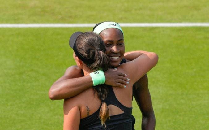Mandatory Credit: Photo by Dave Shopland Shutterstock (13984800m) USA s Coco Gauff Beats her doubles partner and compatriot Jessica Pegula as she wins Quarter final in straight sets Rothesay International Eastbourne, Tennis, Day Four, Devonshire Park, Eastbourne, UK - 29 Jun 2023 Rothesay International Eastbourne, Tennis, Day Four, Devonshire Park, Eastbourne, UK - 29 Jun 2023 Copyright: xDavexShopland Shutterstockx 13984800m