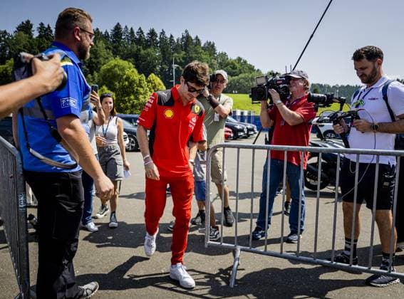 SPIELBERG - Charles Leclerc (Ferrari) arrives ahead of the first free practice session ahead of the Austrian Grand Prix at the Red Bull Ring on June 30, 2023 in Spielberg, Austria. ANP SEM VAN DER WAL F1 Grand Prix of Austria - Practice 2023 xVIxANPxSportx xxANPxIVx 472773279 originalFilename: 472773279.jpg
