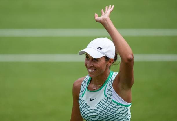 Mandatory Credit: Photo by Dave Shopland Shutterstock (13984801af) USA s Madison Keys WINS her Semi final Rothesay International Eastbourne, Tennis, Day Five, Devonshire Park, Eastbourne, UK - 30 Jun 2023 Rothesay International Eastbourne, Tennis, Day Five, Devonshire Park, Eastbourne, UK - 30 Jun 2023 Copyright: xDavexShopland Shutterstockx 13984801af