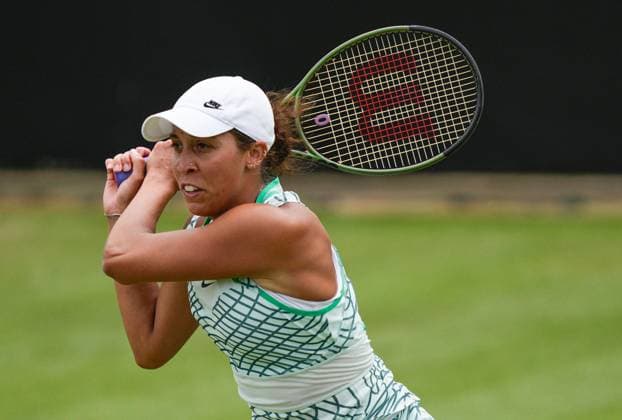 Mandatory Credit: Photo by Dave Shopland Shutterstock (13984801ac) USA s Madison Keys WINS her Semi final Rothesay International Eastbourne, Tennis, Day Five, Devonshire Park, Eastbourne, UK - 30 Jun 2023 Rothesay International Eastbourne, Tennis, Day Five, Devonshire Park, Eastbourne, UK - 30 Jun 2023 Copyright: xDavexShopland Shutterstockx 13984801ac