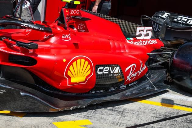 Scuderia Ferrari SF-23, mechanical detail of the new floor, engine cover and sidepods during the 2023 Formula 1 Rolex Grosser Preis von Osterreich, 2023 Austrian Grand Prix, 9th round of the 2023 Formula One World Championship, WM, Weltmeisterschaft from June 30 to July 2, 2023 on the Red Bull Ring, in Spielberg, Austria  Copyright: xFlorentxGooden DPPI IPAxSportx x xIPAxSportx 0 IPA_IPA38967425