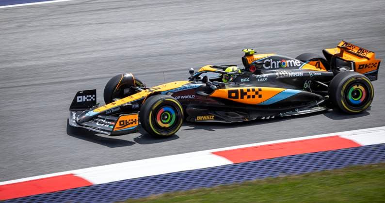 FORMULA 1 - GP of Austria 2023 SPIELBERG,AUSTRIA,30.JUN.23 - MOTORSPORTS, FORMULA 1 - Grand Prix of Austria, Red Bull Ring, practice and qualifying. Image shows Lando Norris (GBR McLaren).  GEPAxpictures xWolfgangxJannach
