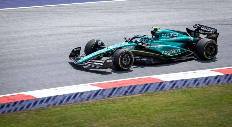 FORMULA 1 - GP of Austria 2023 SPIELBERG,AUSTRIA,30.JUN.23 - MOTORSPORTS, FORMULA 1 - Grand Prix of Austria, Red Bull Ring, practice and qualifying. Image shows Fernando Alonso (ESP Aston Martin Aramco).  GEPAxpictures xWolfgangxJannach