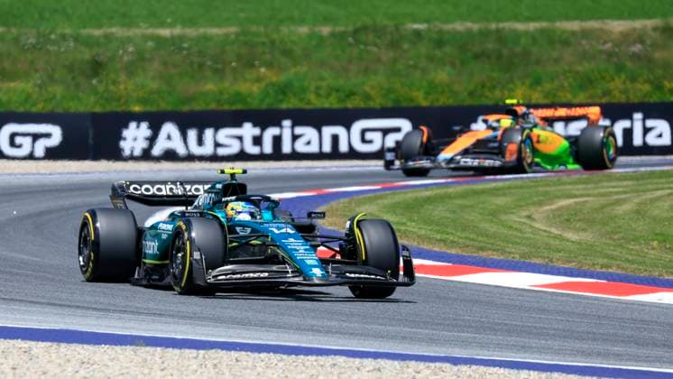 FORMULA 1 - GP of Austria 2023 SPIELBERG,AUSTRIA,30.JUN.23 - MOTORSPORTS, FORMULA 1 - Grand Prix of Austria, Red Bull Ring, practice and qualifying. Image shows Fernando Alonso (ESP Aston Martin).  GEPAxpictures xMarioxBuehner