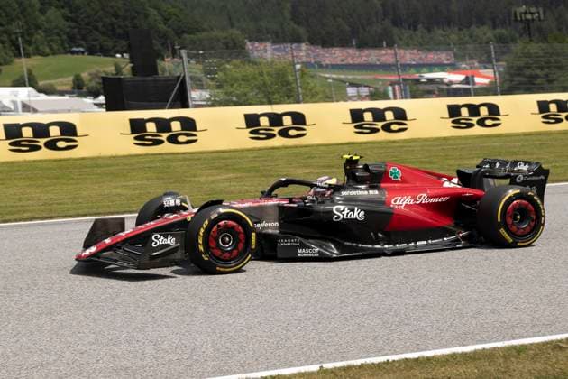 FORMULA 1 - GP of Austria 2023 SPIELBERG,AUSTRIA,30.JUN.23 - MOTORSPORTS, FORMULA 1 - Grand Prix of Austria, Red Bull Ring, practice and qualifying. Image shows Zhou Guanyu (CHN Alfa Romeo).  GEPAxpictures xMatthiasxTrinkl