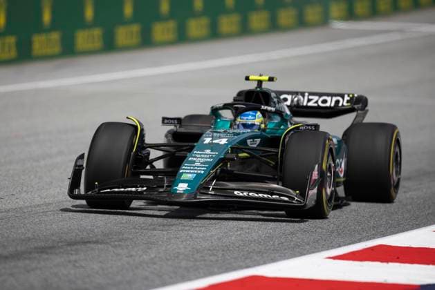 FORMULA 1 - GP of Austria 2023 SPIELBERG,AUSTRIA,30.JUN.23 - MOTORSPORTS, FORMULA 1 - Grand Prix of Austria, Red Bull Ring, practice and qualifying. Image shows Fernando Alonso (ESP Aston Martin).  GEPAxpictures xMatthiasxTrinkl