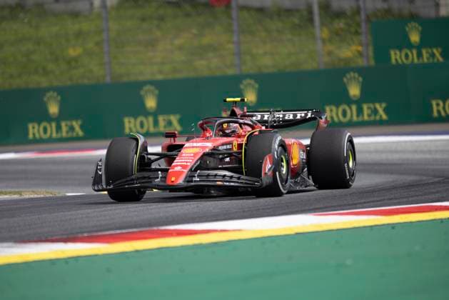 FORMULA 1 - GP of Austria 2023 SPIELBERG,AUSTRIA,30.JUN.23 - MOTORSPORTS, FORMULA 1 - Grand Prix of Austria, Red Bull Ring, practice and qualifying. Image shows Carlos Sainz (ESP Ferrari).  GEPAxpictures xMatthiasxTrinkl