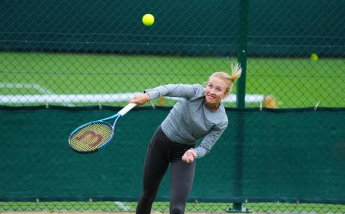 Mandatory Credit: Photo by Javier Garcia Shutterstock (13987396ak) Anastasia Potapova practices Wimbledon Tennis Championship Practice and Previews, The All England Lawn Tennis and Croquet Club, London, UK - 30 Jun 2023 Wimbledon Tennis Championship Practice and Previews, The All England Lawn Tennis and Croquet Club, London, UK - 30 Jun 2023  Copyright: xJavierxGarcia Shutterstockx 13987396ak