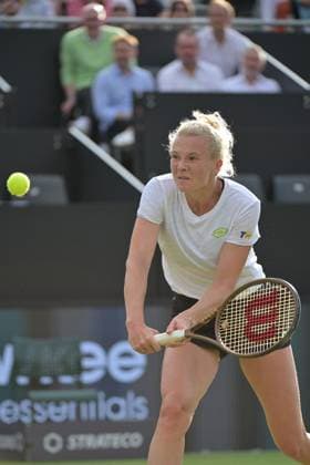 30 06 2023, xbrx, tennis Bad Homburg Open WTA 250, emspor, v l Siniakova, Katerina CZE , plays the ball, focused, concentrated Bad Homburg