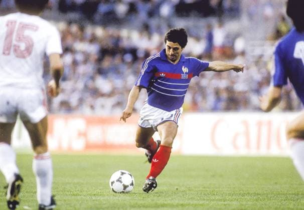 Football, EURO 1984 France s Alain Giresse during the Semi-Final of the UEFA EURO, EM, Europameisterschaft,Fussball 1984 Soccer match, France vs Portugal at Stade-Velodrome in Marseille, France on June 23rd, 1984. France won 3-2. Photo by Henri Szwarc ABACAPRESS.COM Marseille France  Copyright: xSzwarcxHenri ABACAx 674512_001 SzwarcxHenri ABACAx 674512_001