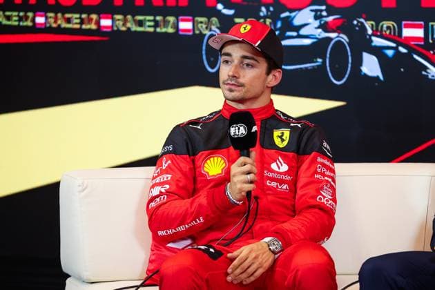 LECLERC Charles (mco), Scuderia Ferrari SF-23, portrait during the 2023 Formula 1 Rolex Grosser Preis von Osterreich, 2023 Austrian Grand Prix, 9th round of the 2023 Formula One World Championship, WM, Weltmeisterschaft from June 30 to July 2, 2023 on the Red Bull Ring, in Spielberg, Austria - F1 - AUSTRIAN GRAND PRIX 2023 DPPI Panoramic  00123022_GOOD2395 