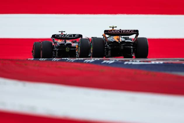1 Max Verstappen NLD, Oracle Red Bull Racing , 4 Lando Norris GBR, McLaren F1 Team , F1 Grand Prix of Austria at Red Bull Ring on June 30, 2023 in Spielberg, Austria Photo by HOCH ZWEI Spielberg Austria