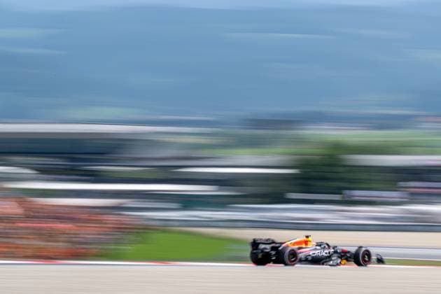 SPIELBERG, AUSTRIA: Max Verstappen, racing for the Red Bull Racing team during the 2023 Formula 1 Austrian Grand Prix at the Red Bull Ring in Spielberg, Austria