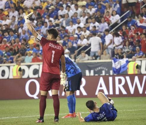 RECORD DATE NOT STATED Gold Cup (SPO) Concacaf Gold Cup: Soccer match between El Salvador and Costa Rica, June 30, 2023, Harison, New Jersey, USA: Soccer match between El Salvador and Costa Rica valid for the 2nd round of the Concacaf Gold Cup, at the Red Bull Arena, in Harrison , on Friday (30) with the presence of jubilant fans of both teams Credit: Jose Francisco Thenews2 (Foto: Jose Francisco Thenews2 imago images) SPO  Copyright: xJosexFranciscox