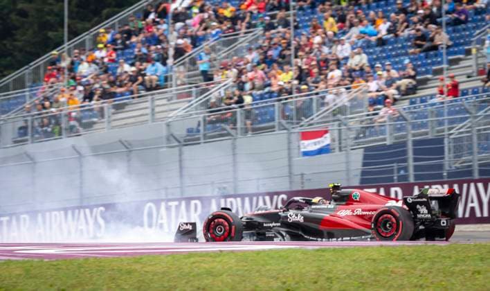 FORMULA 1 - GP of Austria 2023 SPIELBERG,AUSTRIA,01.JUL.23 - MOTORSPORTS, FORMULA 1 - Grand Prix of Austria, Red Bull Ring, sprint shootout. Image shows Zhou Guanyu (CHN Alfa Romeo).  GEPAxpictures xWolfgangxJannach