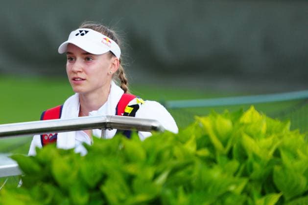 Mandatory Credit: Photo by Javier Garcia Shutterstock (13987399as) Elena Rybakina practices Wimbledon Tennis Championship Practice and Previews, The All England Lawn Tennis and Croquet Club, London, UK - 01 Jul 2023 Wimbledon Tennis Championship Practice and Previews, The All England Lawn Tennis and Croquet Club, London, UK - 01 Jul 2023  Copyright: xJavierxGarcia Shutterstockx 13987399as