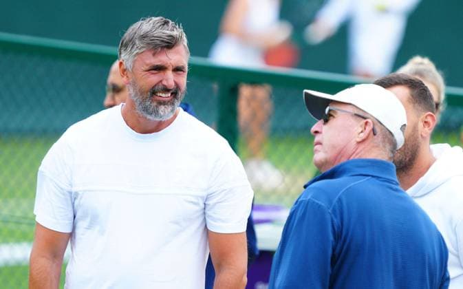 Mandatory Credit: Photo by Javier Garcia Shutterstock (13987399aa) Goran Ivanisevic and Ivan Lendl, coaches of Novak Djokovic and Andy Murray respectively Wimbledon Tennis Championship Practice and Previews, The All England Lawn Tennis and Croquet Club, London, UK - 01 Jul 2023 Wimbledon Tennis Championship Practice and Previews, The All England Lawn Tennis and Croquet Club, London, UK - 01 Jul 2023  Copyright: xJavierxGarcia Shutterstockx 13987399aa