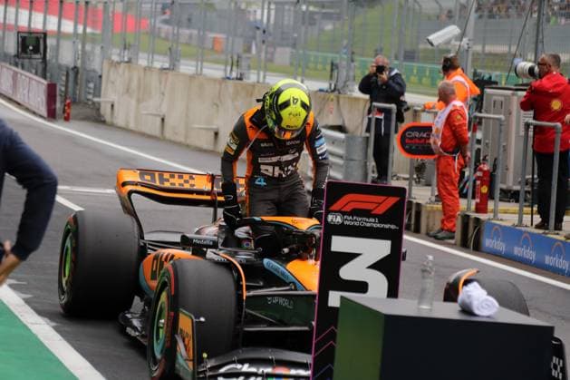 Formula 1 Austrian Grand Prix Lando Norris GBR Lando Norris Mc Laren Formula 1 Team Mc Laren Formula One Team 4 FIA Formula 1 World Championship 2023 Formula 1 2023 Formula 1 Austrian Grand Prix 2023 Red Bull Ring Copyright: xBEAUTIFULxSPORTS Bernhardtx