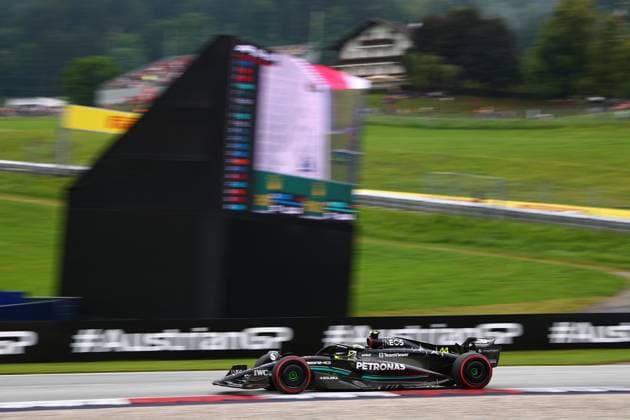 F1 Gran Prix of Austria Lewis Hamilton of Mercedes AMG Petronas F1 Team on track during shootout qualify for the F1 Grand Prix of Austria at Red Bull Ring on July 1, 2023 in Spielberg, Austria. Spielberg Red Bull Ring Austria Copyright: xBasilex