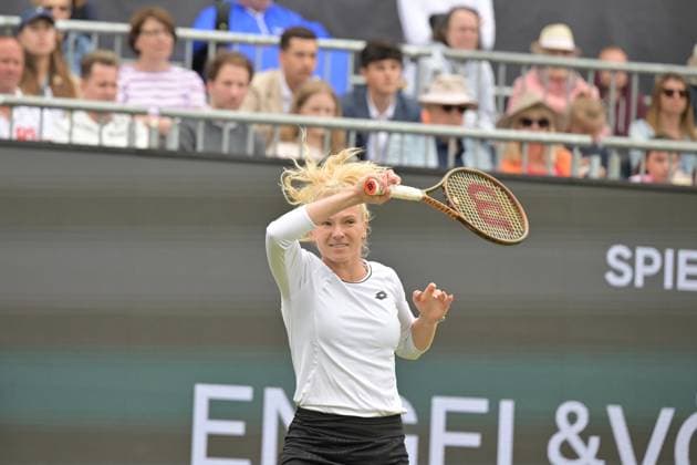 01 07 2023, xbrx, tennis Bad Homburg Open WTA 250, emspor, v l FINALS, Siniakova, Katerina CZE ,plays the ball, focused, concentrated Bad Homburg
