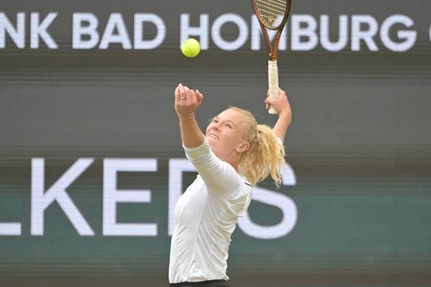 01 07 2023, xbrx, tennis Bad Homburg Open WTA 250, emspor, v l FINALS, Siniakova, Katerina CZE ,plays the ball, focused, concentrated Bad Homburg