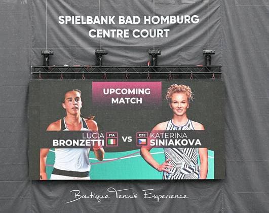01 07 2023 Tennis, WTA, Bad Homburg Open 2023 Final Lucia Bronzetti ITA vs Katerina Siniakova Czech Republic emspor, DFL regulations prohibit any use of photographs as image sequences and or quasi video