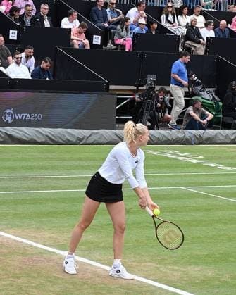 01 07 2023 Tennis, WTA, Bad Homburg Open 2023 Final Lucia Bronzetti ITA vs Katerina Siniakova Czech Republic Image shows Katerina Siniakova Czech Republic emspor, DFL regulations prohibit any use of photographs as image sequences and or quasi video
