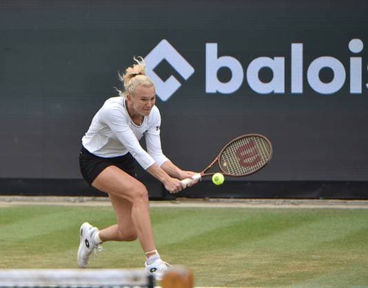01 07 2023 Tennis, WTA, Bad Homburg Open 2023 Final Lucia Bronzetti ITA vs Katerina Siniakova Czech Republic Image shows Katerina Siniakova Czech Republic emspor, DFL regulations prohibit any use of photographs as image sequences and or quasi video