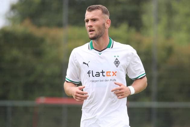 Mönchengladbach, Germany 01 July 2023 Test match 2023 2024 Bor Mönchengladbach U23 vs SV Elversberg In picture Kushtrim Asallari Borussia Mönchengladbach U23 Borussia Park Square 7 North Rhine Westphalia Copyright: xFotostandx xVanxderxVeldenx