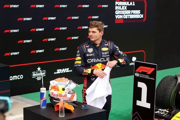 Formula 1 Rolex Austrian Grand Prix 2023 01 07 2023, Red Bull Ring , Spielberg, Formula 1 Rolex Austrian Grand Prix 2023 , in picture winner Max Verstappen NLD , Oracle Red Bull Racing nordphotoxGmbHx xBratic nph00250